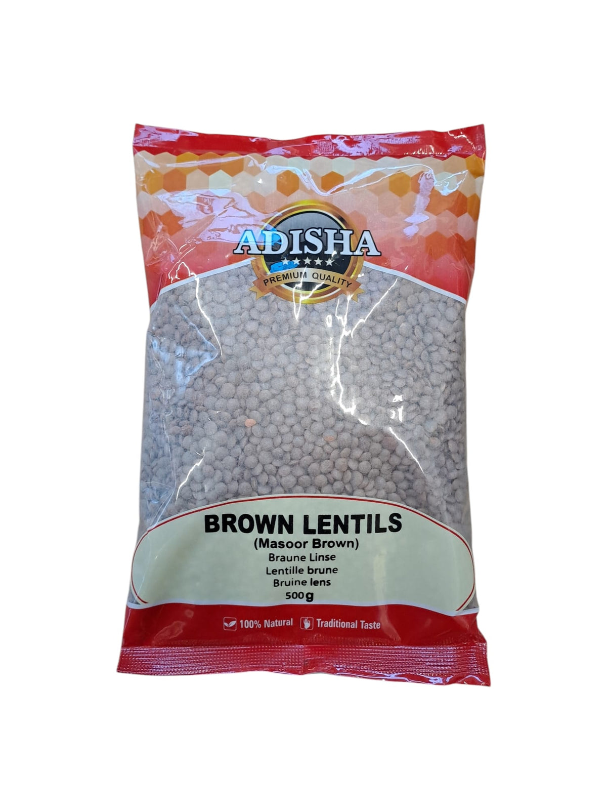 Adisha Masoor whole brown-500gm