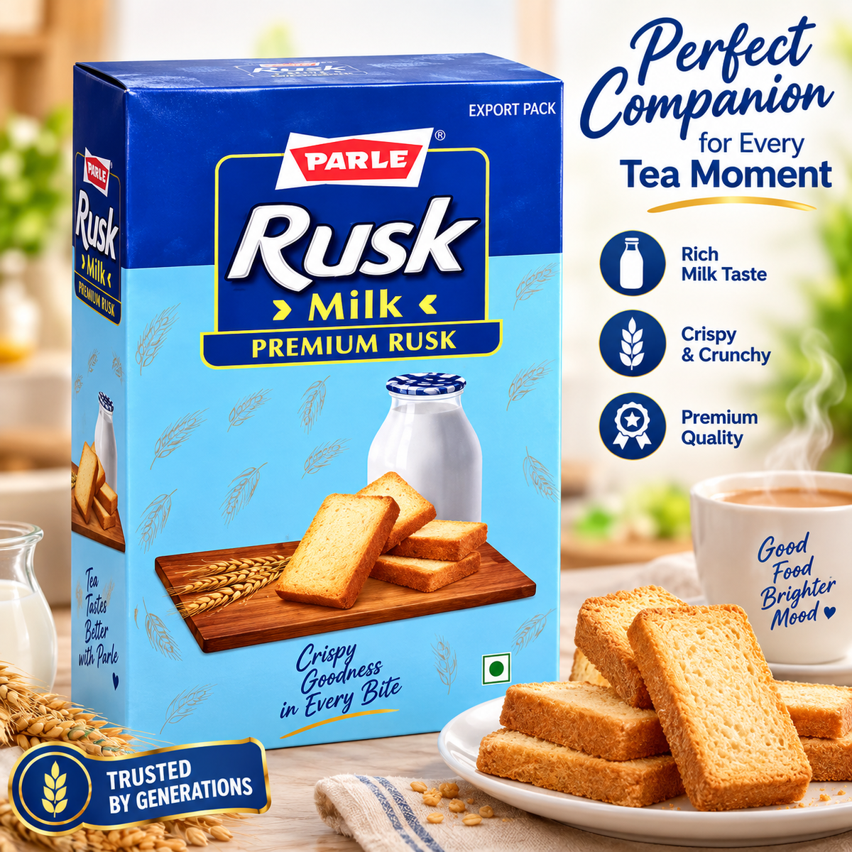Parle Milk Rusk — 182g