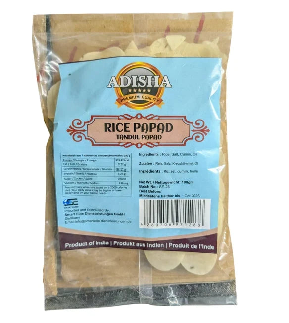 ADISHA RICE PAPAD 100 GM