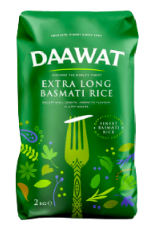 Daawat Green Basmati Extra Long Rice-2kg