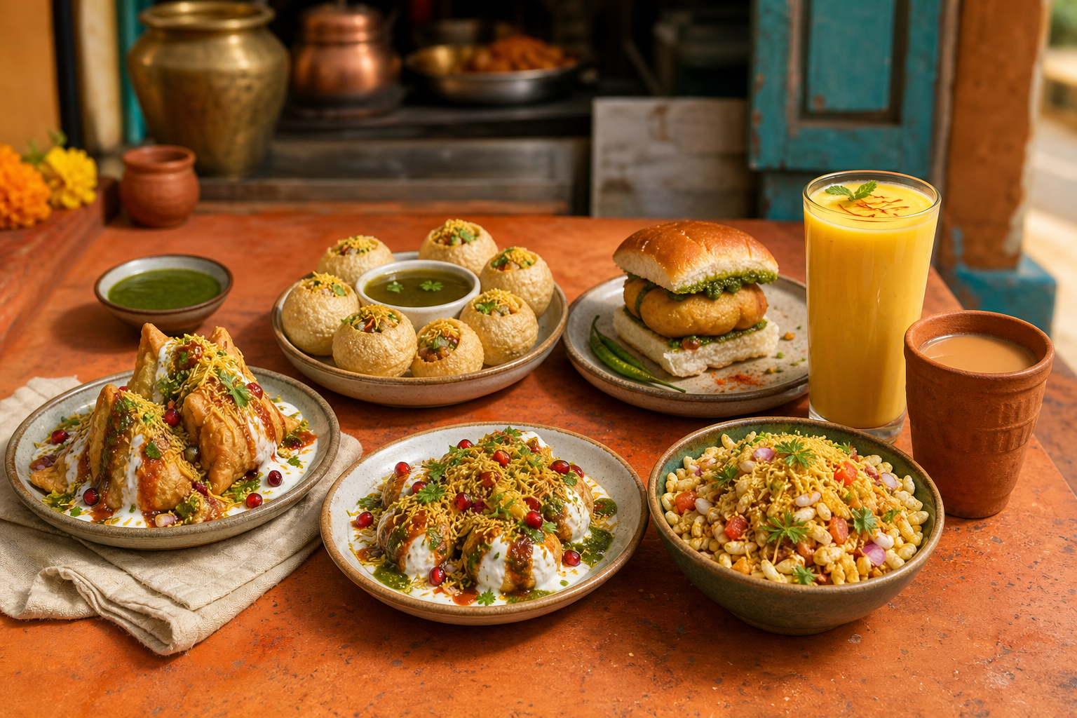 Fresh Indian chaat and drinks from PriyaMarkt Chaat Corner
